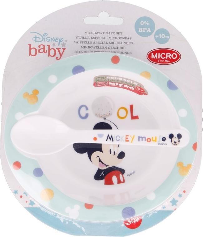 Mickey Mouse Mickey Mouse - mikrovlnná sada (miska s lyžičkou) (cool)