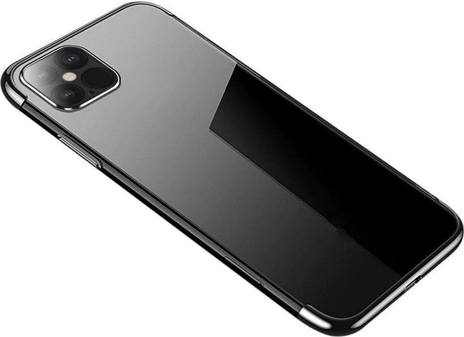 Hurtel Clear Color púzdro gélový kryt púzdro s kovovým rámčekom pre Samsung Galaxy S22+ (S22 Plus) čierny