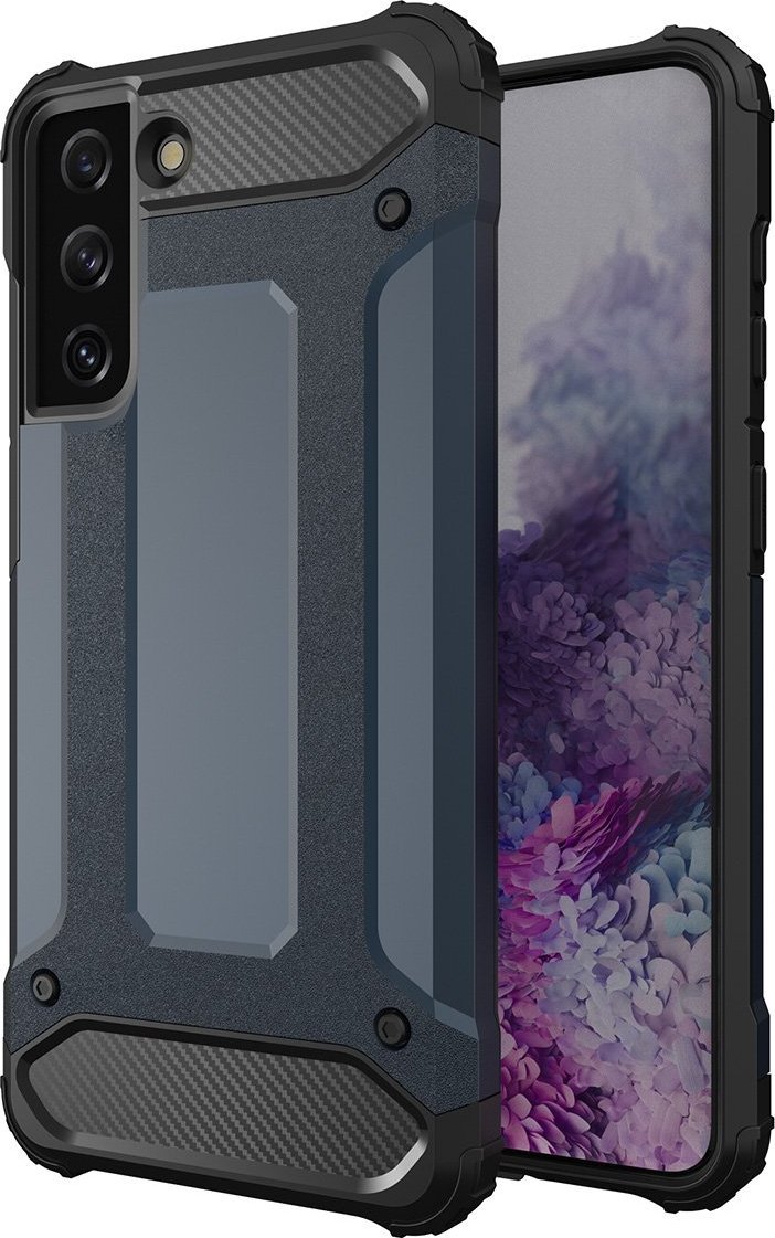 Puzdro Hurtel Hybrid Armor pre Samsung Galaxy S23 pancierovaný hybridný kryt modrý