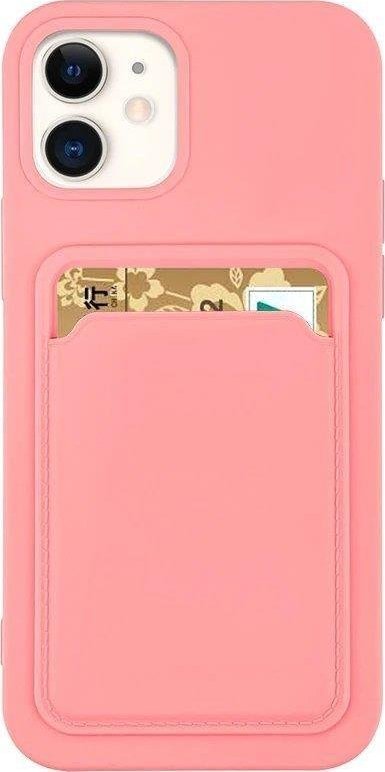 Silikónové peňaženkové puzdro Hurtel Card Case so slotom na doklady pre Samsung Galaxy A73 ružové