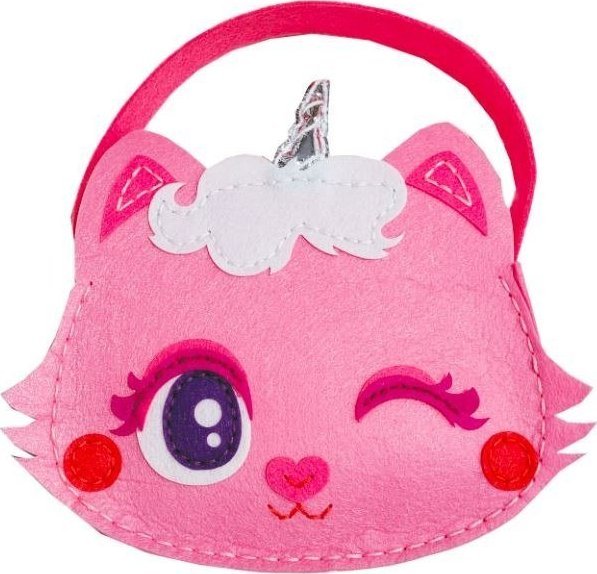 Stnux Kreativní sada Růžový pytlík s koťátkem Felt Crafts