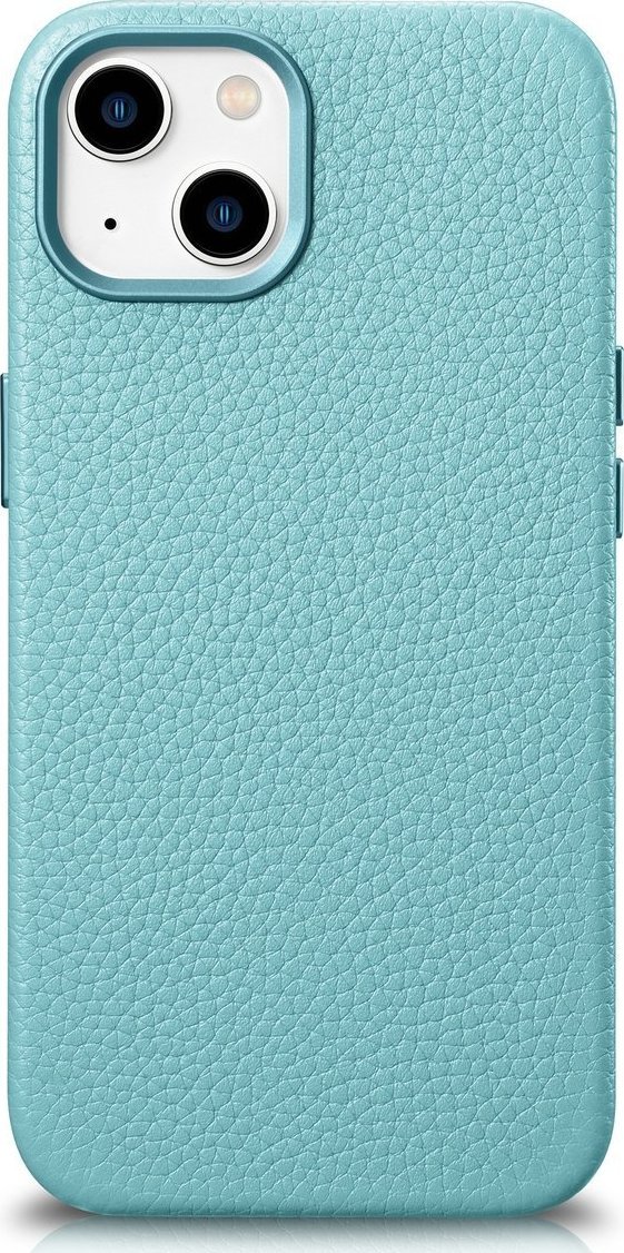 iCarer iCarer Litchi Premium kožené púzdro Magnetické kožené púzdro pre iPhone 14 Plus so zeleným MagSafe (WMI14220711-GN)