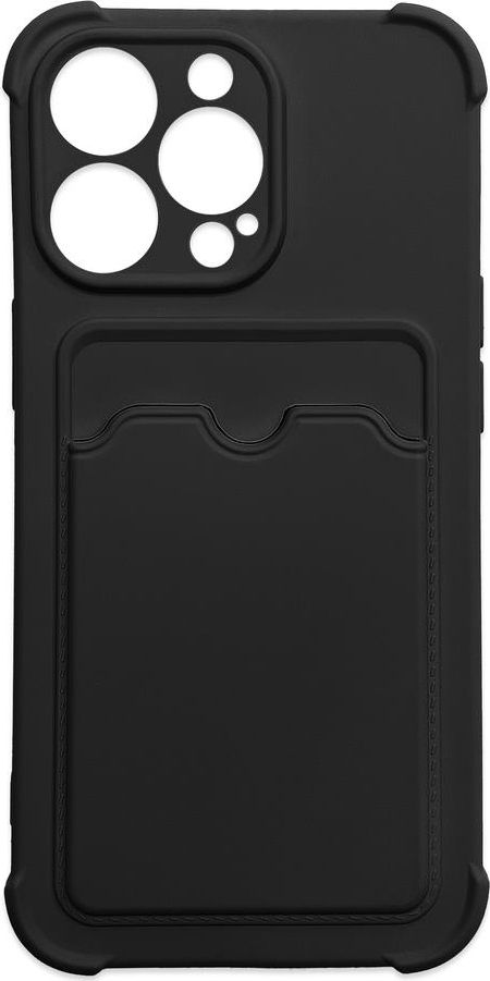 Hurtel Card Armor Case Case Cover pre Samsung Galaxy A22 4G Card Wallet Silicone Armor Air Bag Case Black