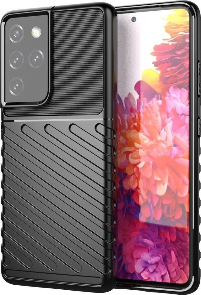 Puzdro Hurtel Thunder pre Samsung Galaxy S23 Ultra Silicone Armored Cover Black