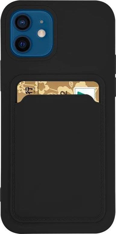 Hurtel Card Case Silikónové púzdro na peňaženku so slotom na kartu Dokumenty pre Samsung Galaxy A72 4G Black