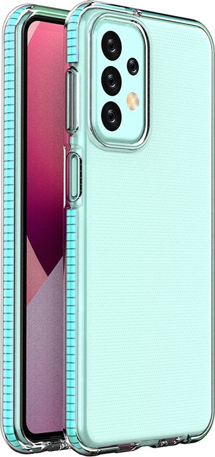Hurtel Spring Case pre Samsung Galaxy A23, silikónový kryt s rámčekom, svetlo modrý