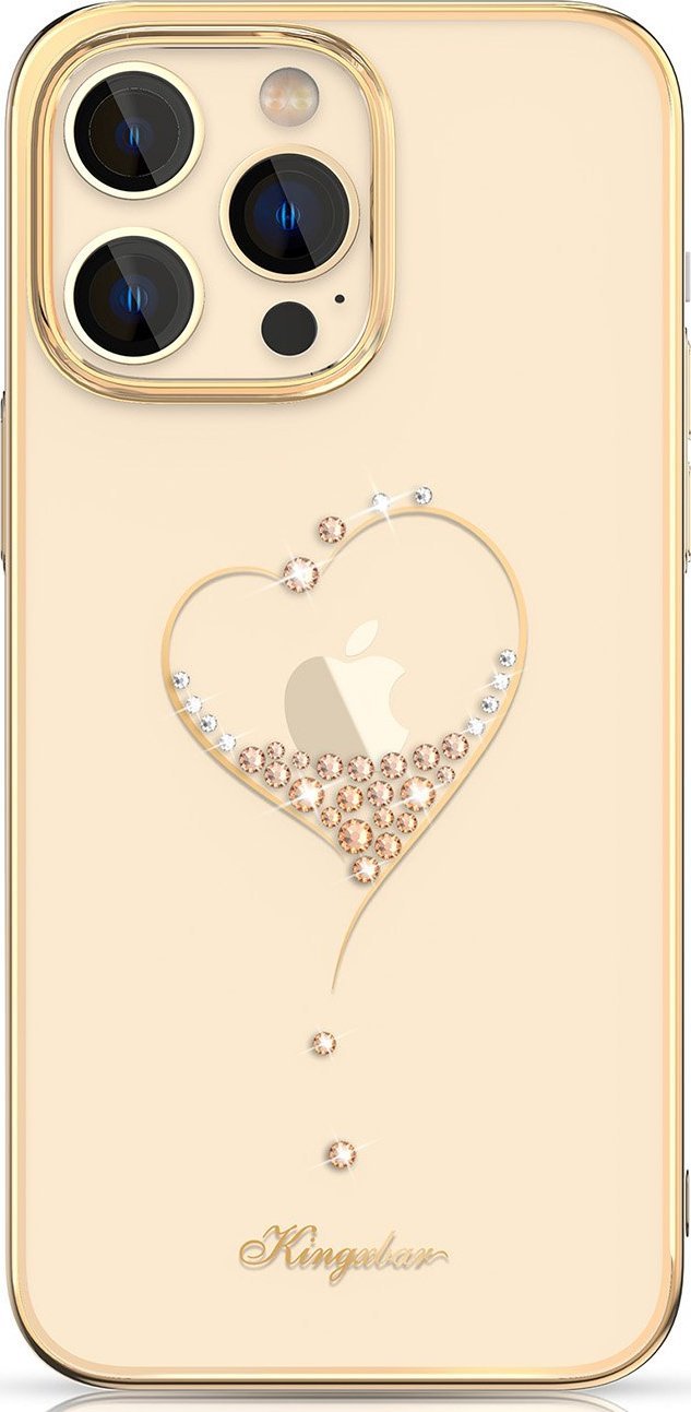 Kingxbar Kingxbar Wish Series iPhone 14 Plus puzdro zdobené zlatými kryštálmi