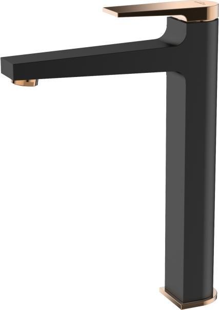 Umyvadlová baterie INVENA MIDNIGHT BU-35-W14-V, černá