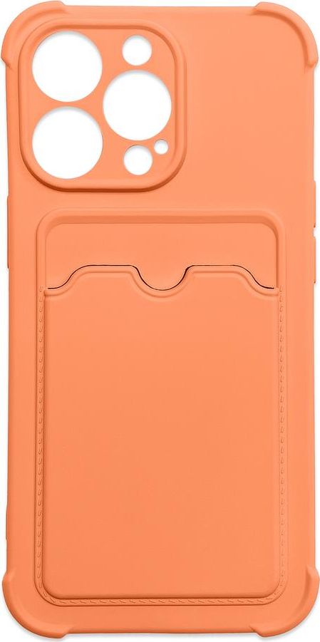 Hurtel Card Armor Case Cover pre Samsung Galaxy A22 4G Card Wallet Silikónový Armor Air Bag Cover Oranžový