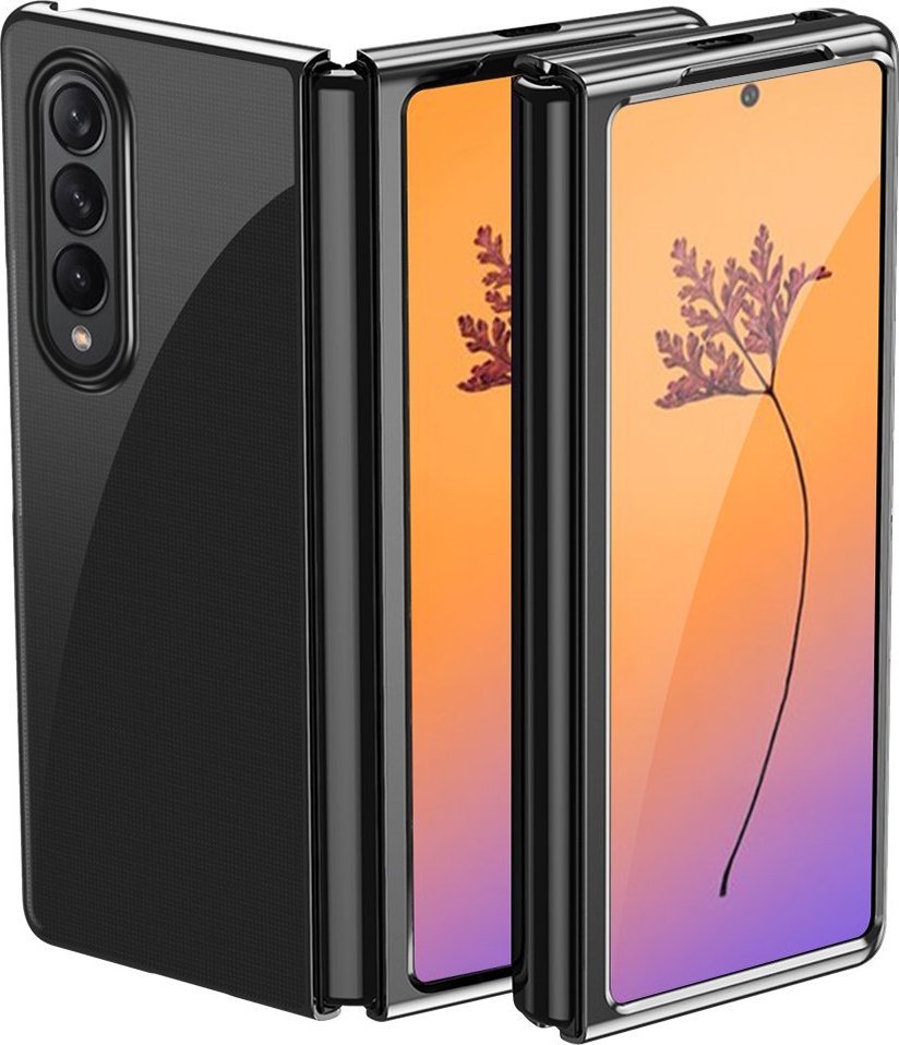 Hurtel Plating Case pro Samsung Galaxy Z Fold 4, kryt s kovovým rámečkem, černý