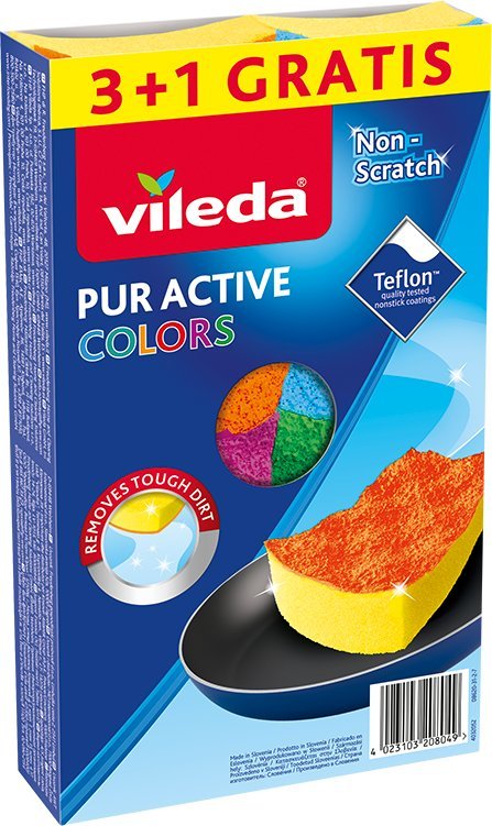 Houbička Vileda Pur Active Colors 4 ks