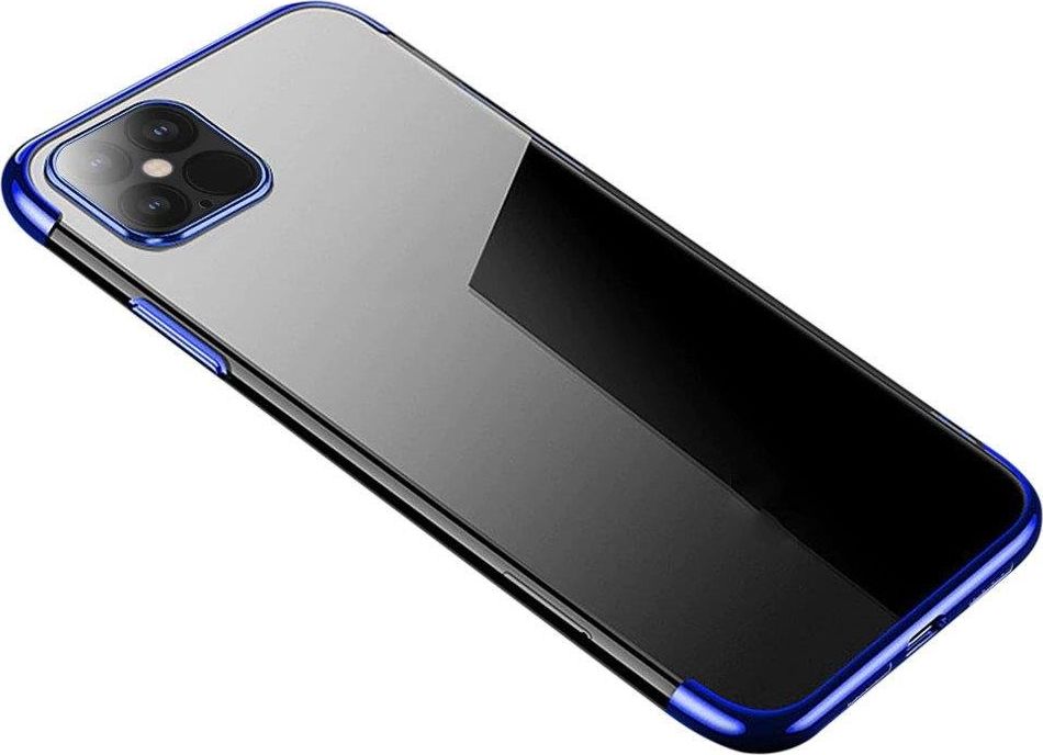 Hurtel Clear Color púzdro gélový kryt púzdro s kovovým rámčekom pre Samsung Galaxy S21 Ultra 5G modrý