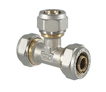 Upínací T-kus 1045, TDM Mosaz, 20 mm