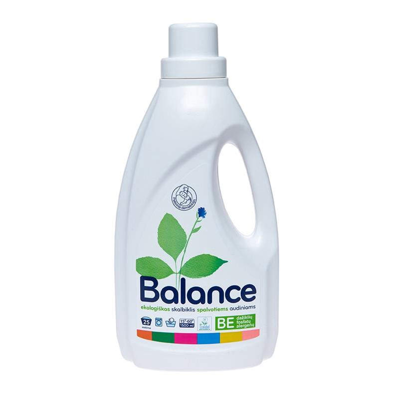 Tekutý prací prostředek BALANCE, na barvy, 1,5 l, 25 praní.