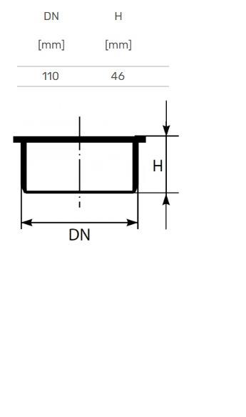 Vnitřní kanalizační žaluzie Ultra dB, O 110 mm