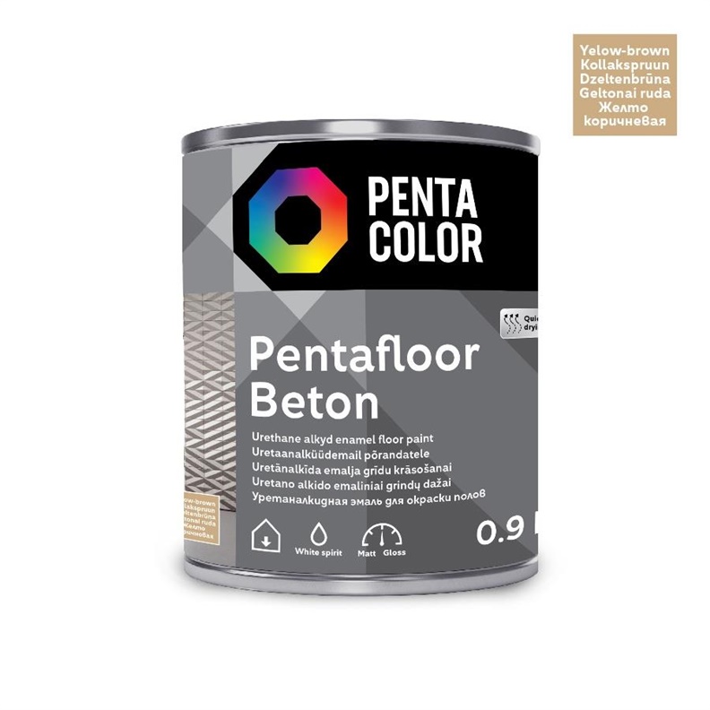 Barva na podlahu Pentafloor Beton, žlutohnědá, 0,9l