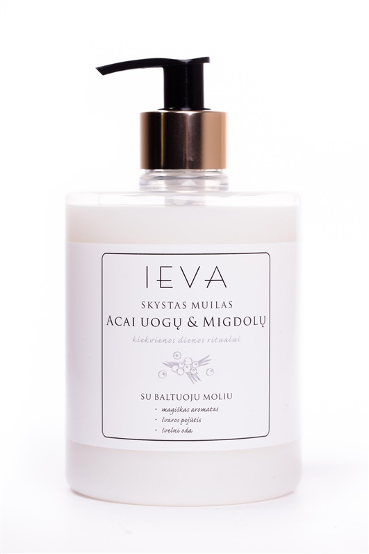 Tekuté mýdlo Ieva acai berry a mandle vůně, 500 ml.