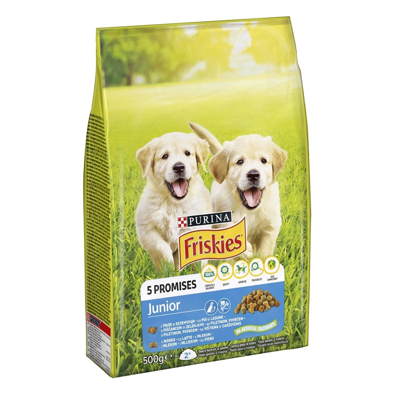 Suché krmivo pro štěňata FRISKIES, kuřecí maso, zelenina, 500 g