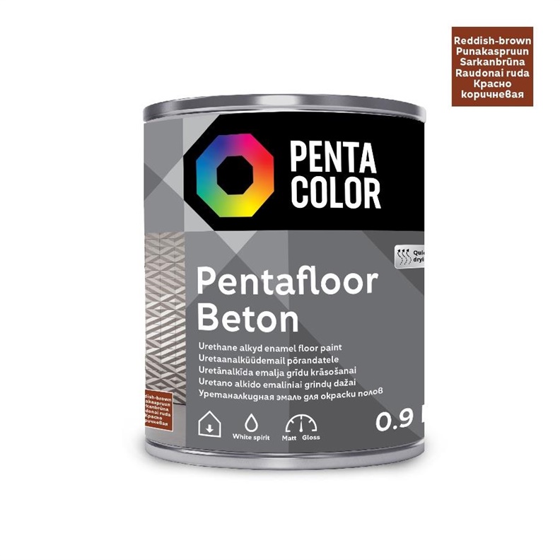 Barva na podlahu Pentafloor Beton, červenohnědá, 0,9l