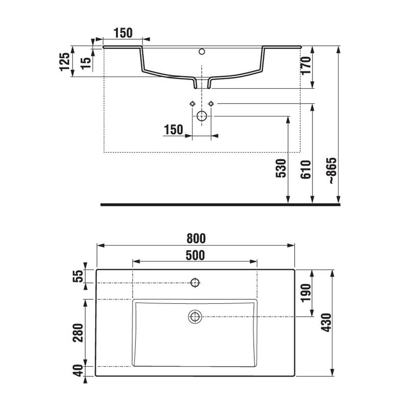 Koupelnová skříňka s umyvadlem Jika Cube