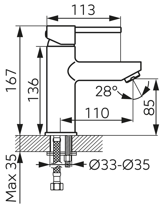 Umyvadlová baterie Ferro Fiesta BFI2G, zlatá
