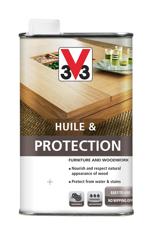 Olej na nábytek V33 Protection, barva palisandr, 0,5l