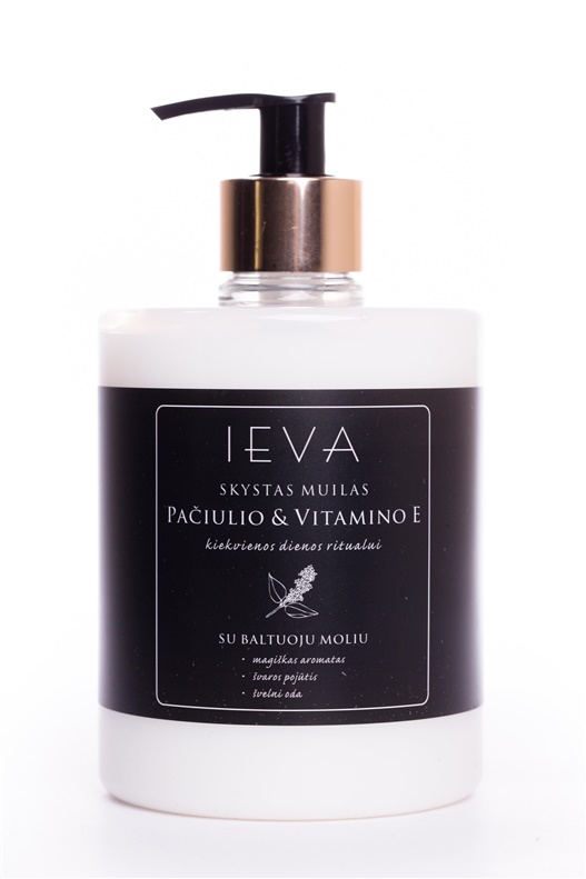 Tekuté mýdlo  Ieva  pačuli a vitamín E, 500 ml