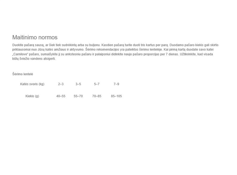 Granule pro kočky Carnilove, 2 kg