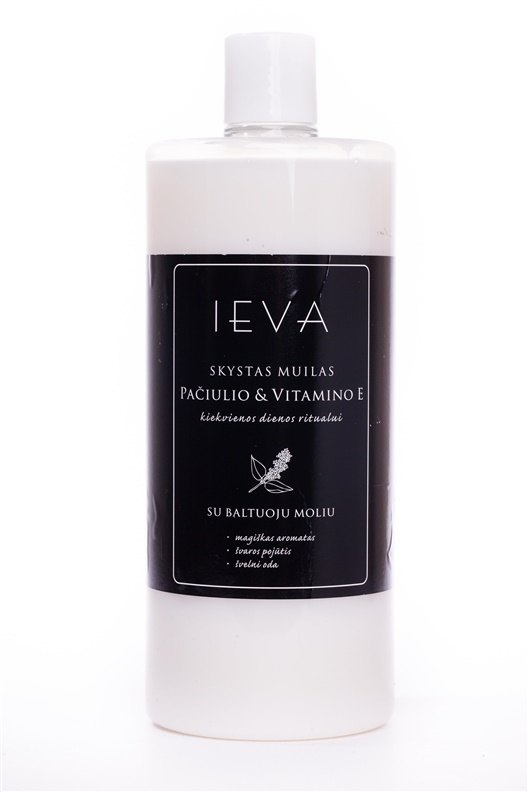 Tekuté mýdlo Ieva pačuli a vůně vitamínu E, 1l.