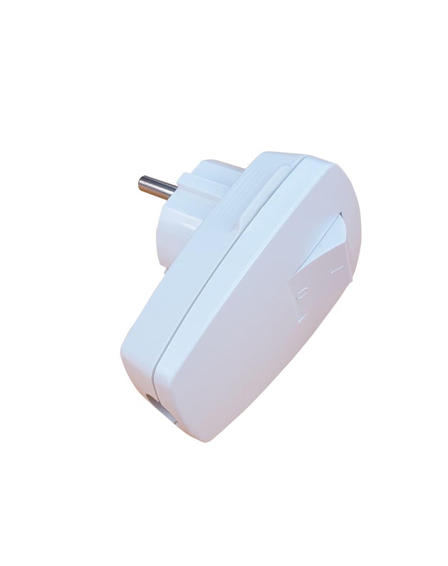 Zástrčka s vypínačem N&L, 3P, 16A, 250V, bílá