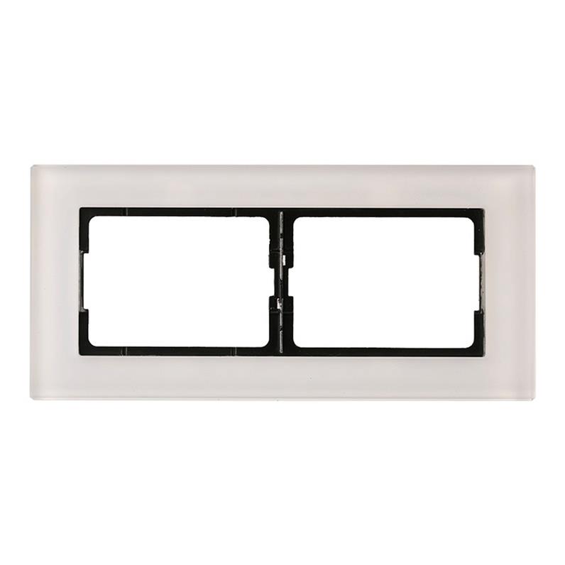 Manželská postel VILMA XP500, bílé sklo