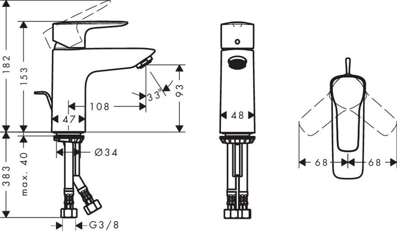 Hansgrohe Mysport L umyvadlová baterie