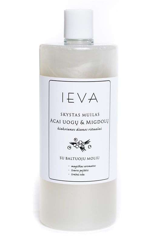 Tekuté mýdlo Ieva Acai s vůní bobulí a mandlí, 1l