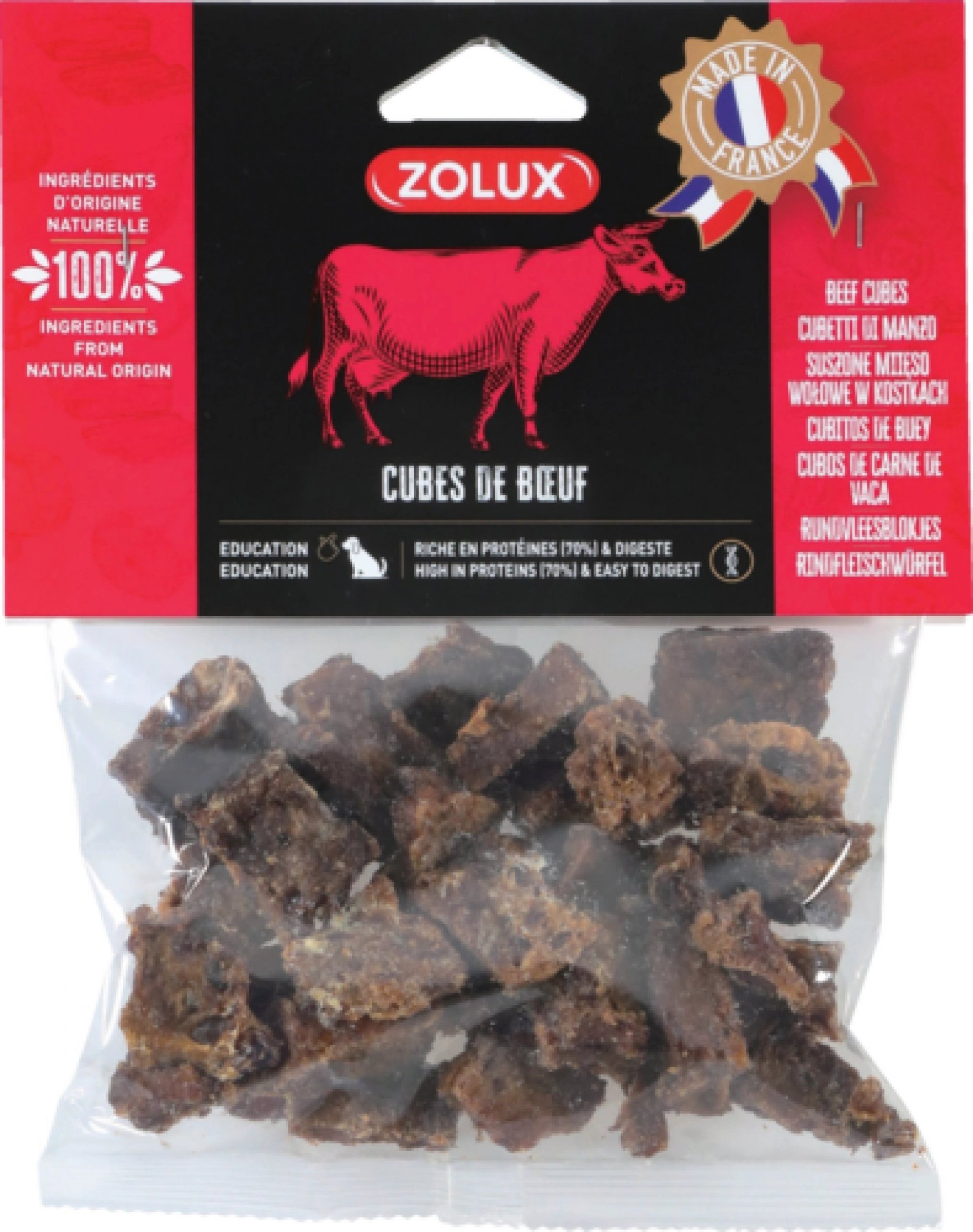 Zolux Hovädzie kocky veľké 150g