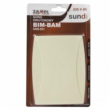 Zamel Gong BIM-BAM 230V 85DB IP20 BEIGE-GNS-921-BEZ