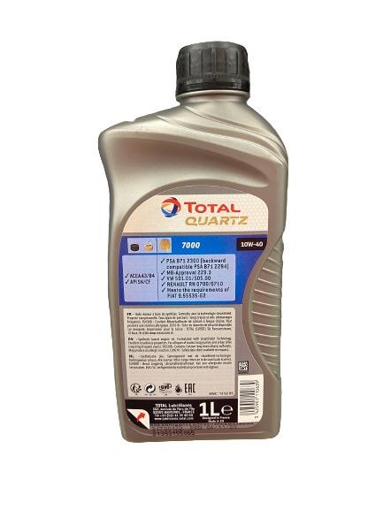 Automobilový motorový olej Total Quartz 7000, 10W-40, 1l