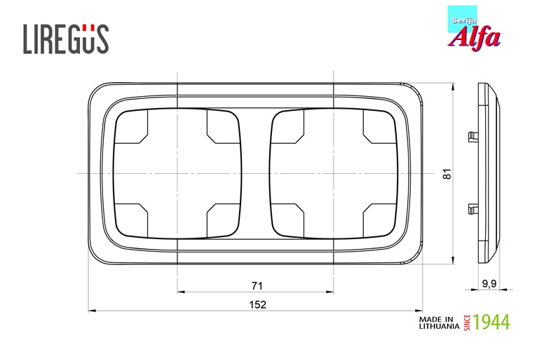 Manželská postel LIREGUS ALFA, barva bílá