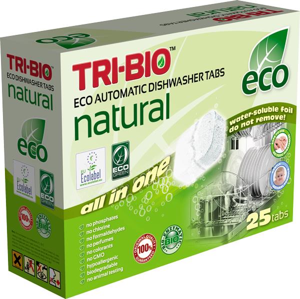 Tablety do myčky Tri-Bio Natural All in One, 25 ks.