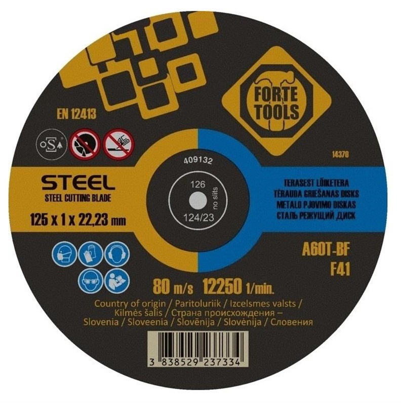 Rezný kotúč na kov FORTE TOOLS, 125X1,0X22 mm