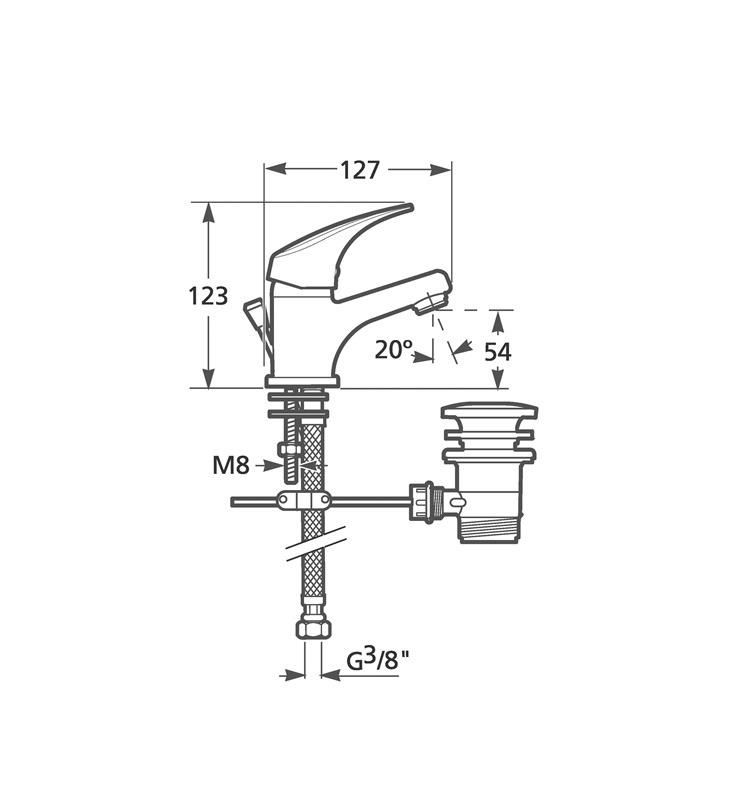 Umývadlová batéria Jika Talas H3111N10041101