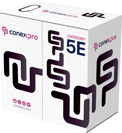 Kabel Conexpro UTP kabel venkovní, CAT5e, PE, 24AWG, 305m, černý
