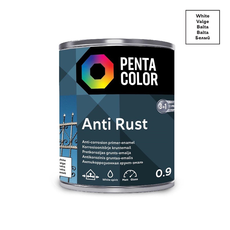 BÍLÉ ANTIKOROZNÍ BARVY - ZÁKLADNÍ ZÁKLADNÍ  ANTIRUST  (0,9 l)