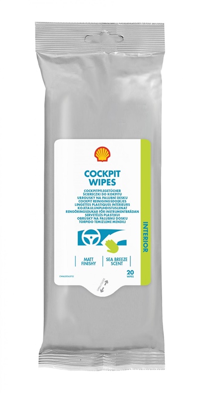 Vlhčené utěrky na přístrojovou desku SHELL, 20 ks.