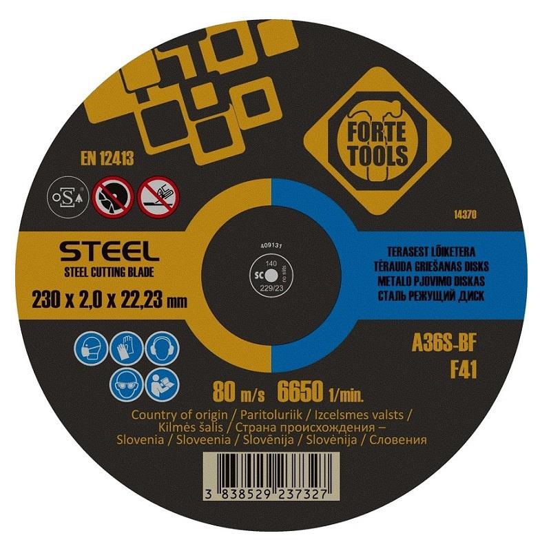 Rezný kotúč na kov FORTE TOOLS 230X2,0X22