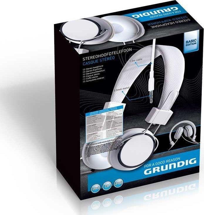 Slúchadlá Grundig - Neónové slúchadlá do uší (biela)