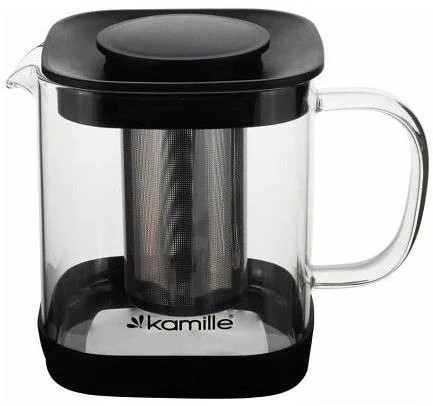 Kanvica na čaj sklenená s nerezovým sitkom 1 l Kamille hrán