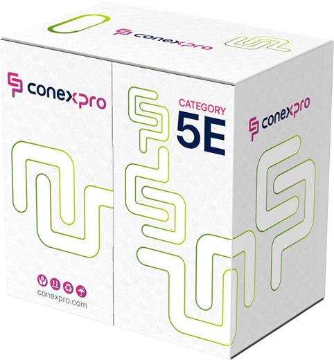 Kabel Conexpro UTP kabel ekonomy, CAT5e, PVC, 24AWG, 305m, šedý