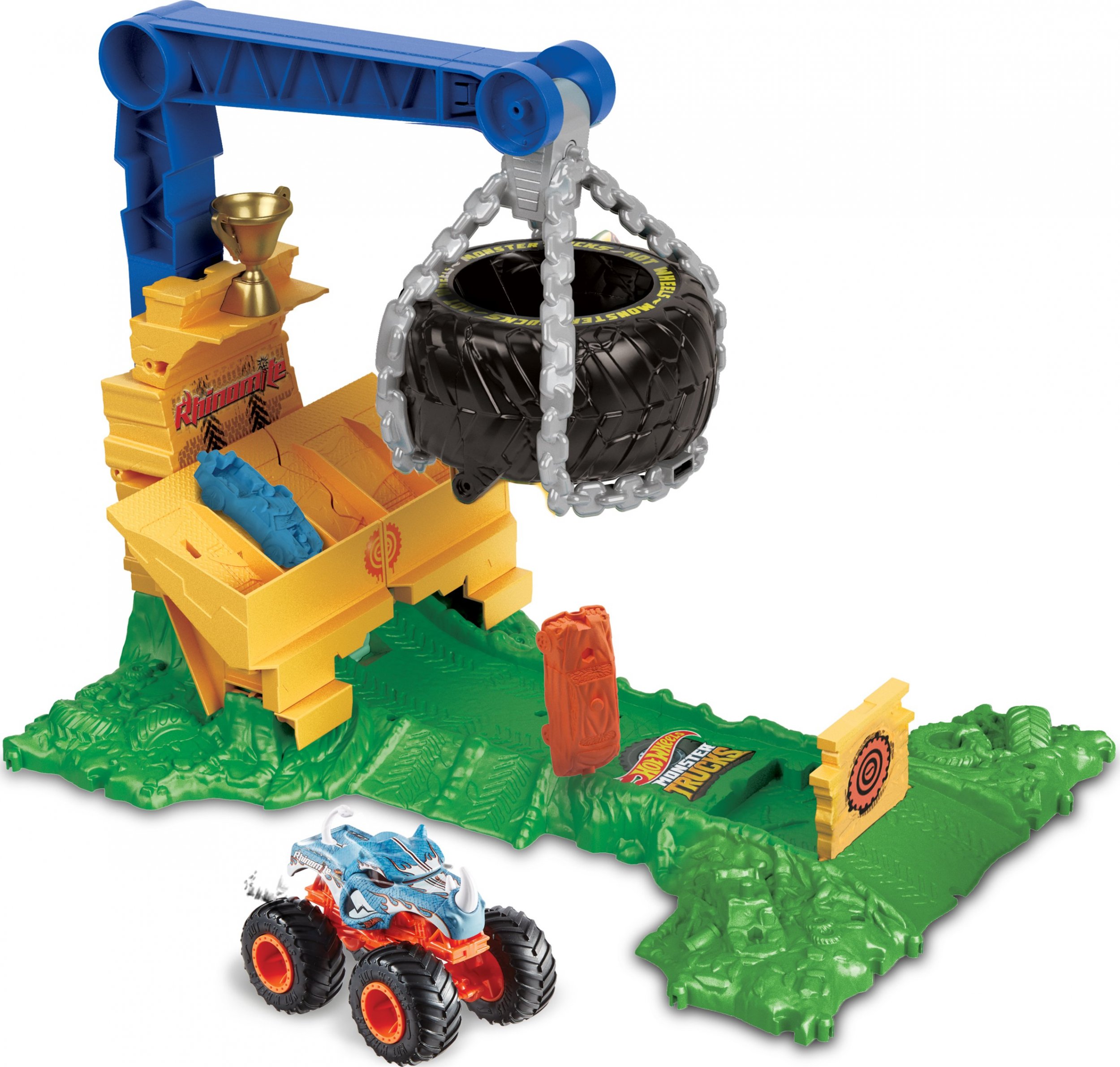 Hot Wheels Hot Wheels Monster Trucks Arena Smashers: Rhinomite Chargin, autíčko