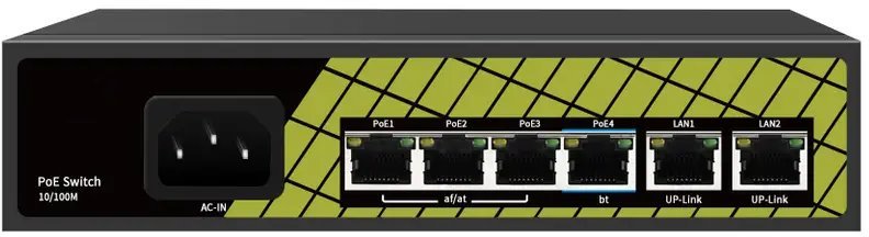 Switch Conexpro GNT-P9206EA 2x LAN, 4x LAN s PoE, 60W