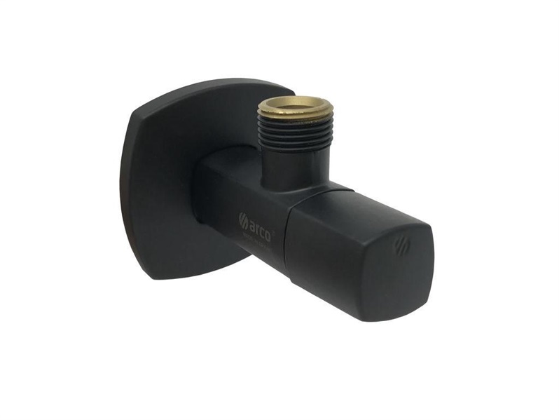Arco Angle valve Lipstick A80, čierna matná, 1/2 M x 3/8 M [42]